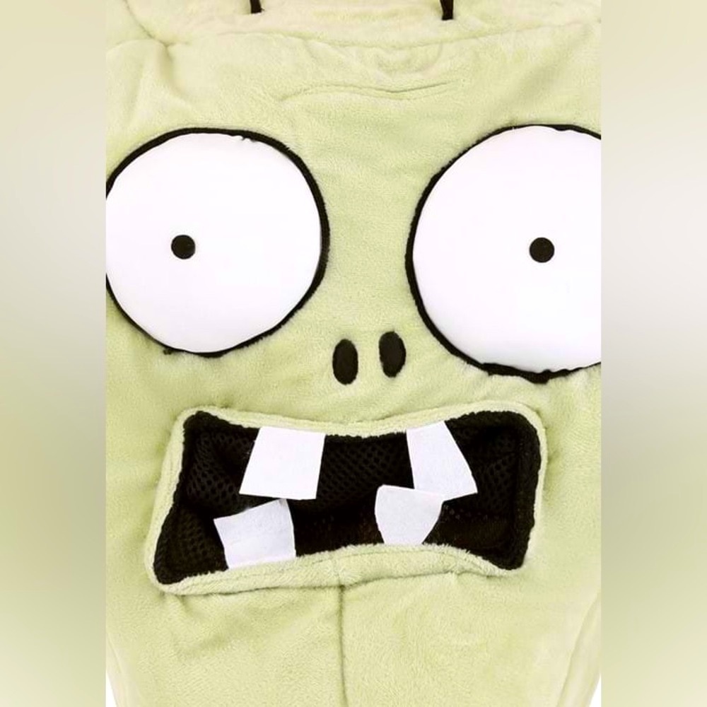 Plants Vs Zombies Large 15” Plush Foam Zombie Halloween Mask Costume - Picture 6 of 16
